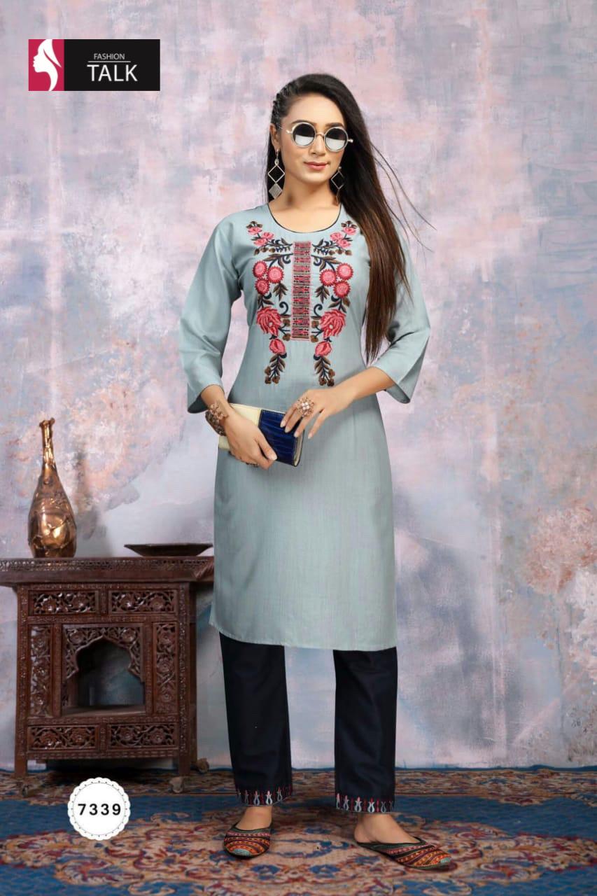 Ft Neha 1 Ethnic Wear Heavy Rayon  Embroidery Latest Fancy  Readymade  Kurti Bottom Collection